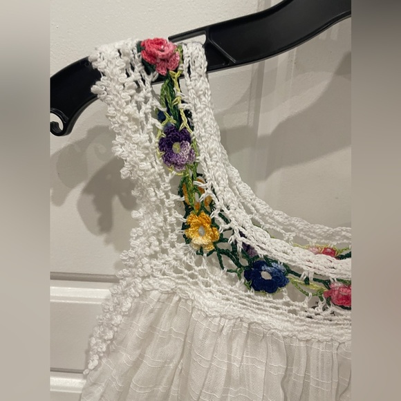 Nantu tamia traditional Inca style gauze crochet top one size - Picture 6 of 9